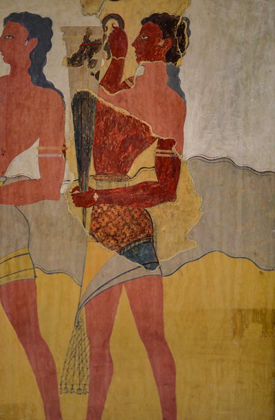 Reconstrução do afresco da procissão de Minoan