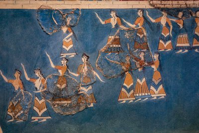 Bosque Sagrado e Dança Fresco de Minoan