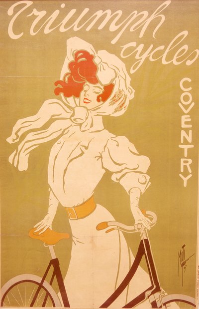 Cartaz publicitário Triumph bicicletas, 1907 de Misti