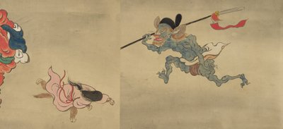 Cópia da Parada Noturna dos Cem Demônios da Coleção Shinjuan, século XVIII. de Mochizuki Gyokusen