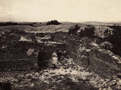 Construir um império na era fascista: Ruínas Axum do Templo do Sol em Adulis, 09/05/1936 (foto a p/b) de Modestino Baldinetti