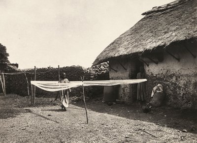 Construir um império na era fascista: preparativos para a tecelagem, 09/05/1936 (foto a p/b) de Modestino Baldinetti