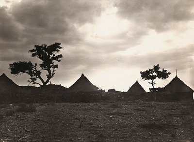 Construir um império na era fascista: pôr do sol em Mai Zaghenà, 09/05/1936 (foto a p/b) de Modestino Baldinetti