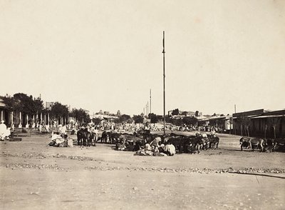 Construir um império na era fascista: a antiga praça do mercado de Asmara, 09/05/1936 (foto a p/b) de Modestino Baldinetti