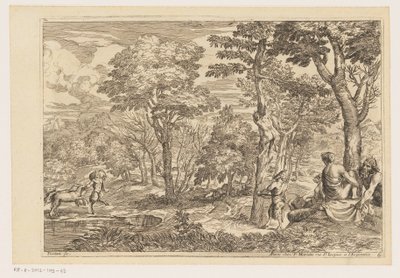 Paisagem florestal com sátiros
Landscapes after Titian (título da série) de Moise Jean Baptiste Fouard
