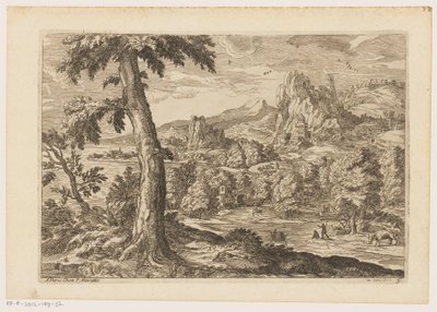 Paisagem com figuras ao longo de um rio
Landscapes after Titian (título da série) de Moise Jean Baptiste Fouard