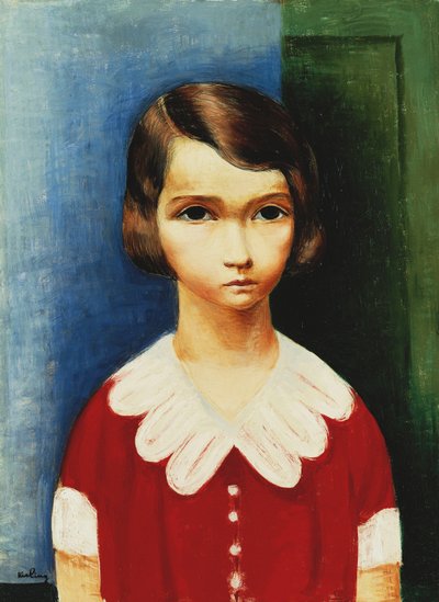 Rapariga de camisa vermelha de Moise Kisling