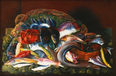 Grande Natureza Morta com Peixes; Grande Nature Morte aux Poissons de Moise Kisling