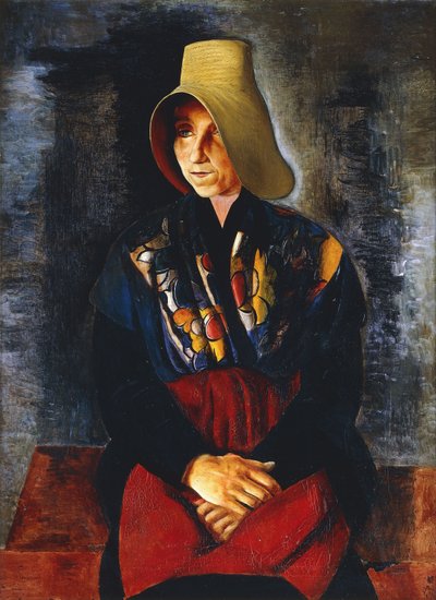 Retrato da mãe de Renee Kisling; Portrait de la Mere de Renee Kisling de Moise Kisling