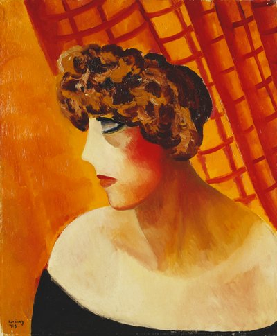 Perfil com olhos azuis; Profil aux Yeux Bleus de Moise Kisling