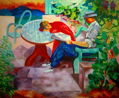 Siesta em Saint-Tropez (Kisling com Renée) de Moise Kisling