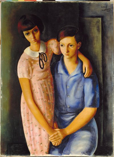 Os filhos de Jacques Tas (óleo sobre tela) de Moise Kisling