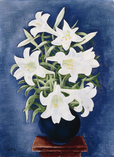 Vaso de lírios; Vaso de Lys de Moise Kisling