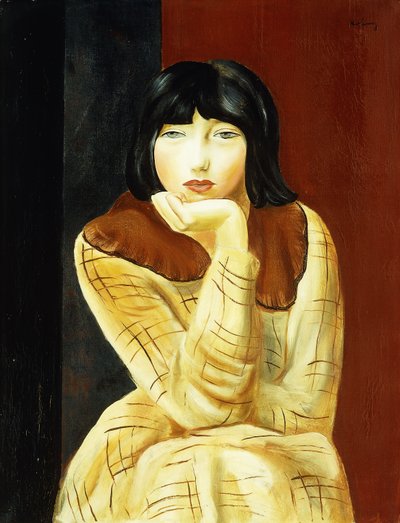 Mulher jovem sentada; Jeune Femme Assise de Moise Kisling
