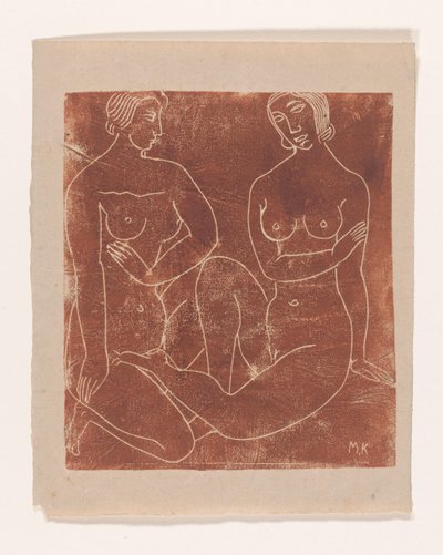 Duas mulheres sentadas nuas de Moissej Kogan