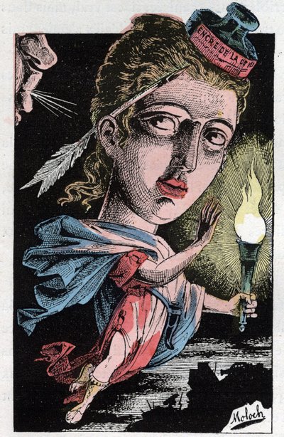 Alegoria da imprensa no século XIX de Moloch