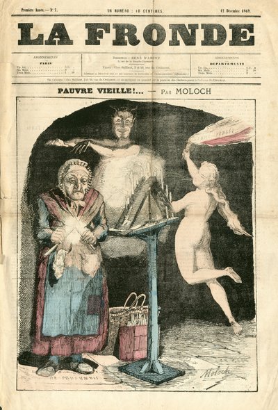 Capa de " La Fronde (1869-1870)", número 7, Satirique en Couleurs de Moloch