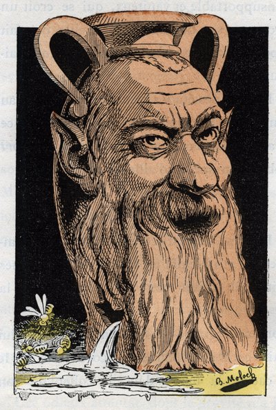 Retrato de Alphonse Jean-Baptiste (Jean Baptiste) Karr, escritor francês (1808-1890) de Moloch