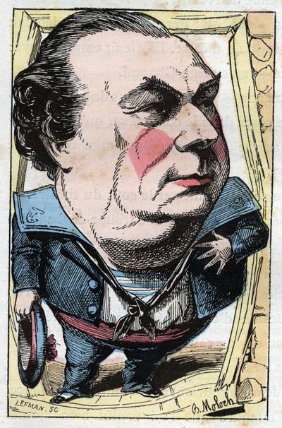 Retrato de François Dumaine (1831-1893), comediante francês de Moloch
