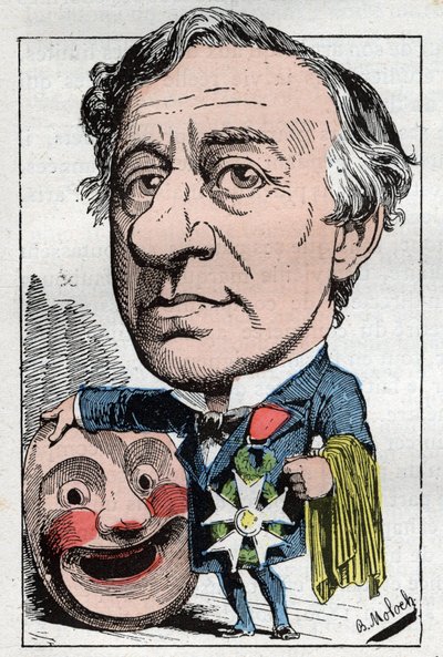 Retrato de François Jules Edmond Got (1822 - 1901) ator francês de Moloch
