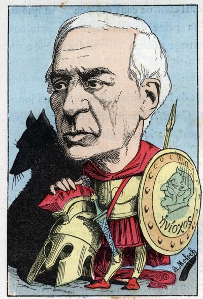 Retrato de Jules Barthelemy Saint Hilaire (Saint-Hilaire) (1805 - 1895), erudito e político francês de Moloch