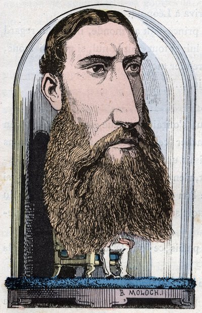 Retrato de Leopoldo II, Rei dos Belgas (Louis Philippe Marie Victor), Príncipe da Bélgica, Duque da Saxônia, Príncipe da Saxônia-Coburgo-Gotha, Duque de Brabante de Moloch