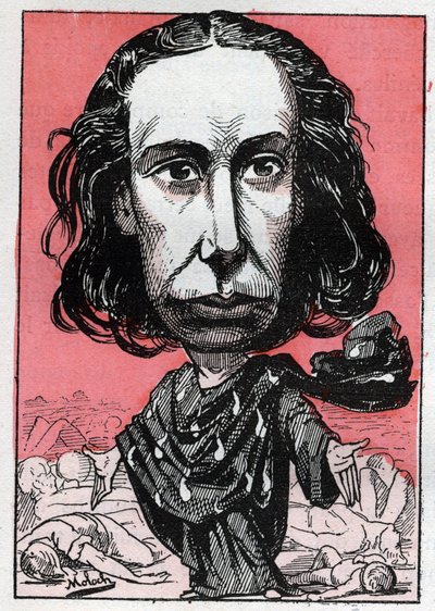 Retrato de Louise Michel (1830-1905), professora, ativista operária, anarquista, apelidada de "Louve Rouge". de Moloch