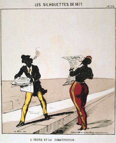 Ordem e Constituição, 1871. da série The Silhouettes of 1871. Paris Commune, 1871. de Moloch