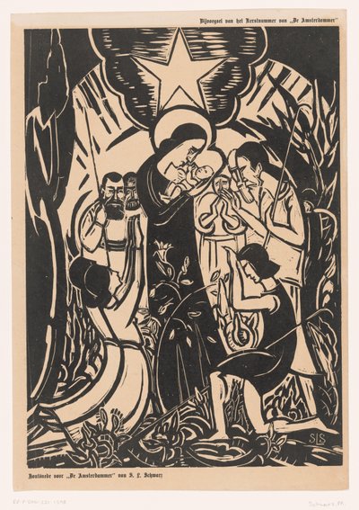 Adoração dos pastores de Mommie Schwarz (signed by artist)