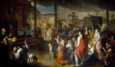 O voto dos cidadãos de Carmarthenshire para acabar com a peste de 1630 de Moneta Jr. Sleet