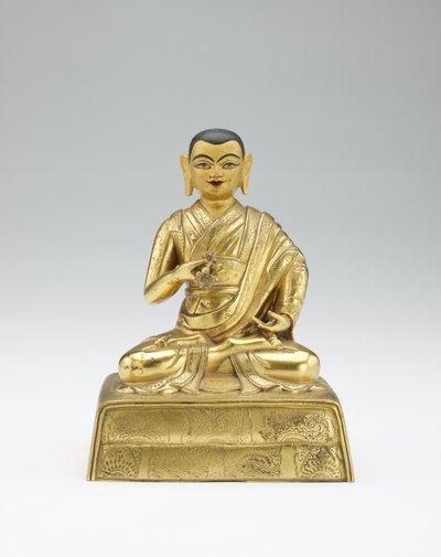 Décimo segundo Dalai Lama, Trinlay Gyatso, de um conjunto parcial de lamas e professores, meados do século 19 de Mongolian School