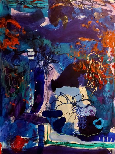 Azul Dinâmico Laranja de Monika Riethmueller