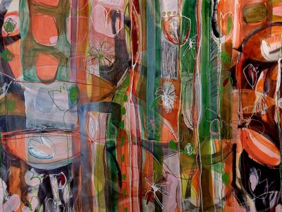Jardim abstrato vibrante de Monika Riethmueller