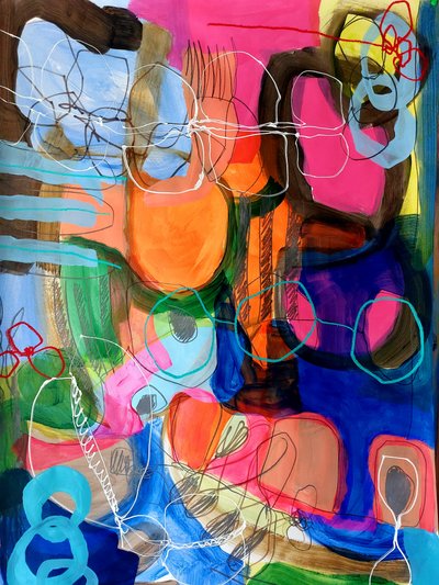 Formas abstratas vibrantes de Monika Riethmueller