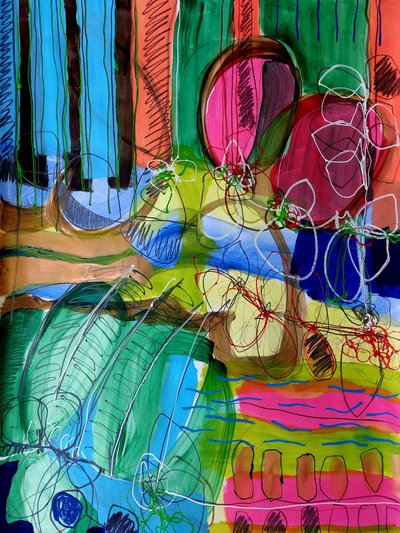 Pinceladas abstratas vibrantes de Monika Riethmueller