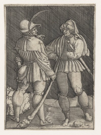 Dois salteadores Dois caminhantes de Monogrammist AC