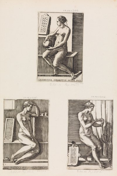 Aritmética, de As Sete Artes Liberais, placa 4, 1544. de Monogrammist B