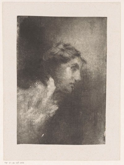 Cabeça de uma mulher de Monogrammist CR (Spanje)