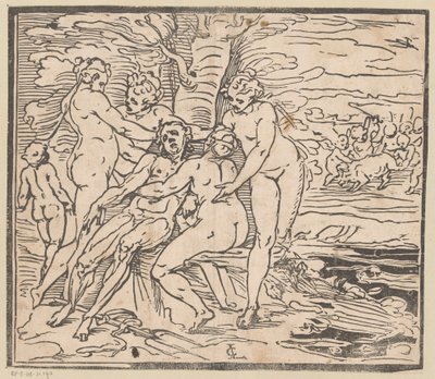 Vénus chora a morte de Adónis de Monogrammist GGN (attributed to)
