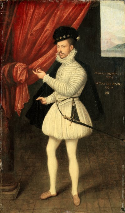 Retrato de um homem de branco de Monogrammist LAM