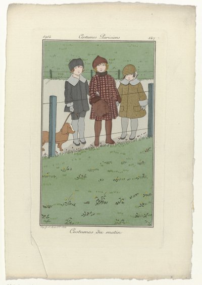 Journal des Dames et des Modes, Costumes Parisiens, 1914, No. 147: Costumes du matin de Monogrammist MFN