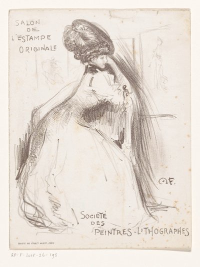 Convite para uma exposição de trabalho de Henri Fantin Latour no Grand Palais de Monogrammist MF (Frankrijk)