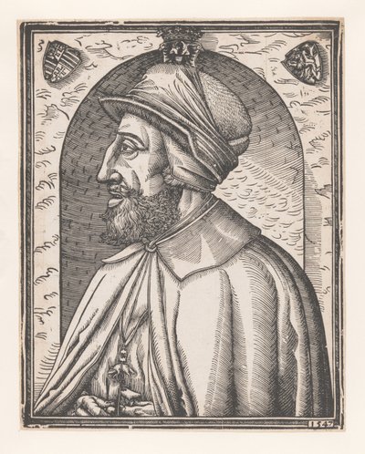 Retrato de Fernão I de Habsburgo, imperador alemão de Monogrammist MR