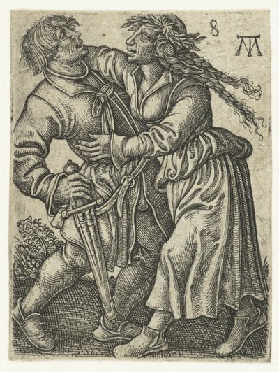 casal de fazenda dançando Camponeses Dançantes (título da série) de Monogrammist MT