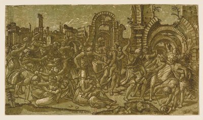 O Massacre dos Inocentes Depois de Rafael, 1544. de Monogrammist NDB