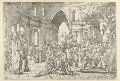 O julgamento de Salomão de Monogrammist SAF