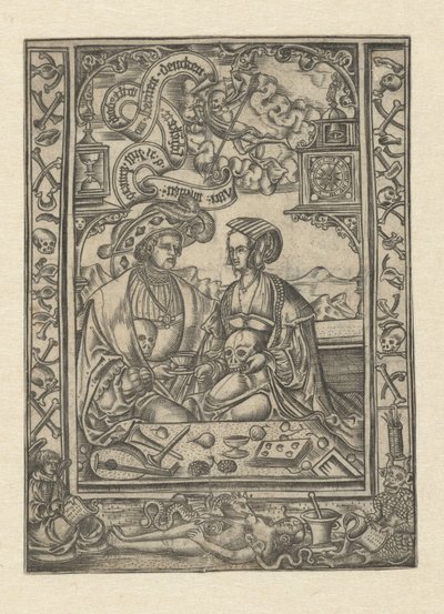 Vanitas
Senhor e mulher com crânio de Monogrammist XXX met L (attributed to)