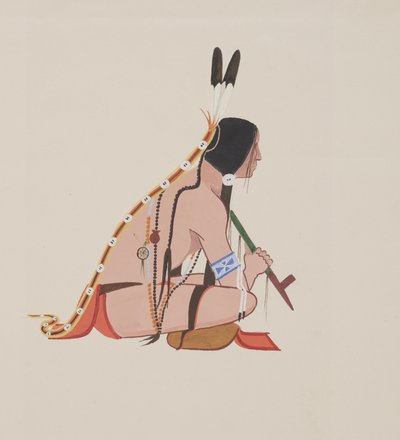 Cheyenne, c.1934 (aquarela) de Monroe Tsatoke