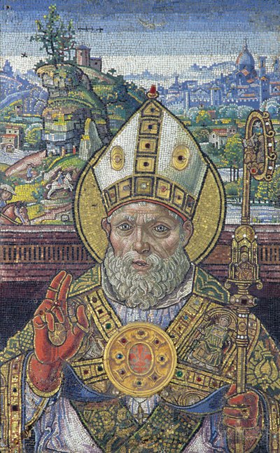 Cabeça de São Zenóbio, 1505 (mosaico) de Monte di Giovanni del Fora