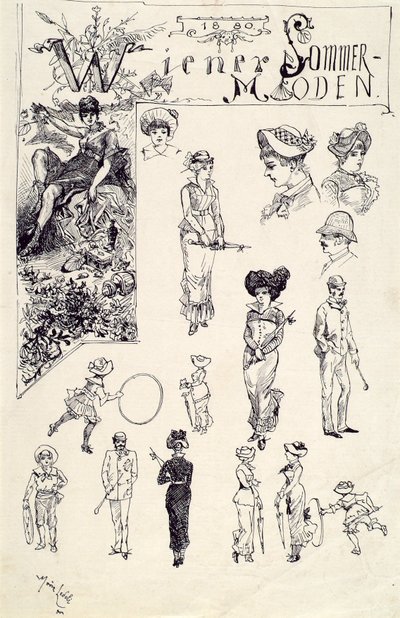 Viennese Types 1880 (Viennese Summer Fashions) de Moritz Ledeli